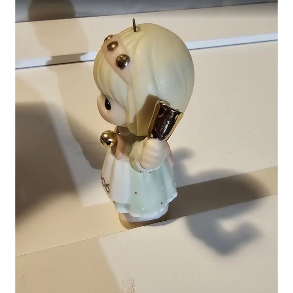 Charming Precious Moments Little Girl , Figurine/Ornament with Gold Accents 2006